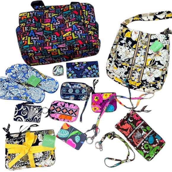 Vera Bradley Handbags - Huge lot of 15 Vera Bradley Mixed Pattern Bags Accessories Tote Lanyard NWT EUC